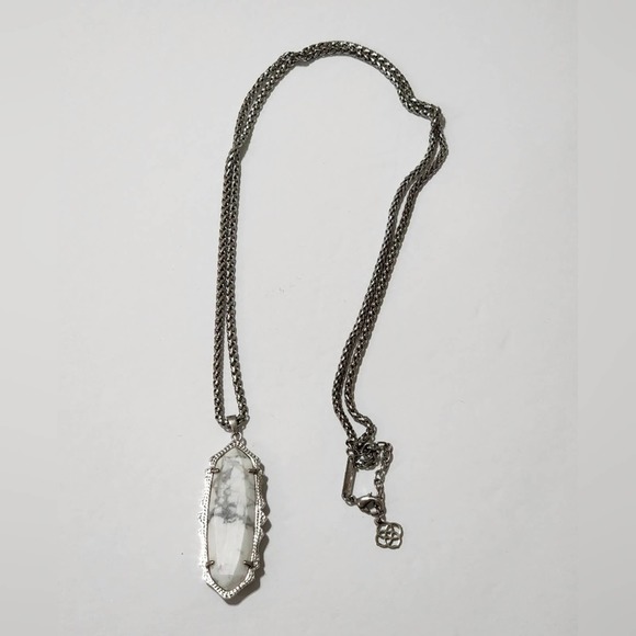 Kendra Scott Frences silver and White Howlite‎ necklace - Picture 2 of 8